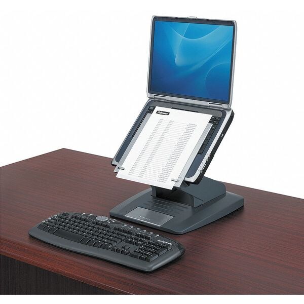 Fellowes Laptop Workstation, Plastic, Gray 8037301 | Zoro