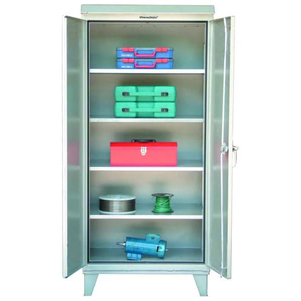 Strong Hold 12 ga. Steel Storage Cabinet, 60 in W, 79 in H, Stationary 56-WP-244