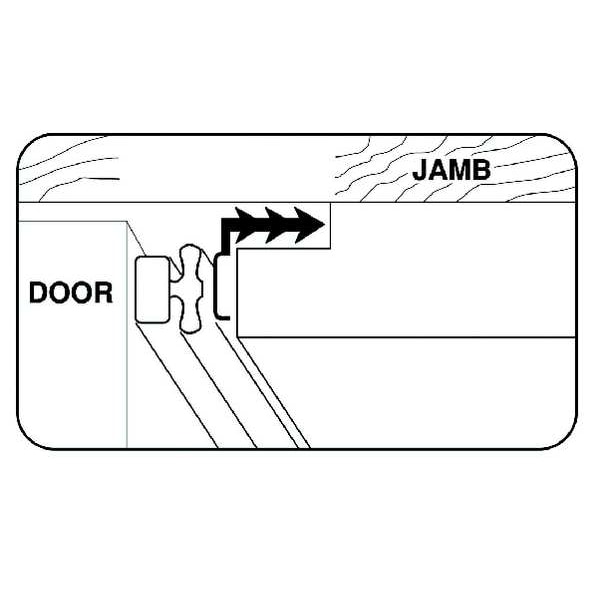 2RRP1 Steel Door Weatherstrip,Magnetic,Beige | Zoro.com