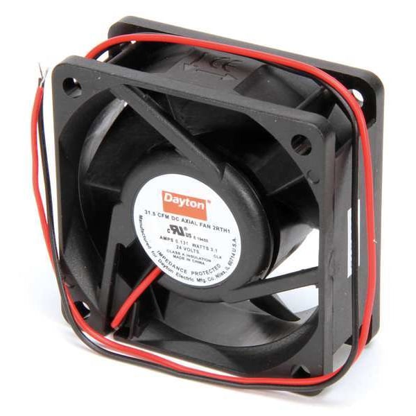Dayton Axial Fan, Square, 24V DC, - Phase, 31.5 cfm, 2 3/8 in W. 2RTH1