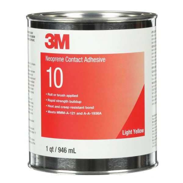 3M Contact Cement, 10 Series, Yellow, 1 qt, Can 10