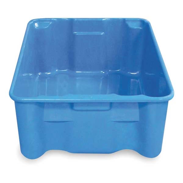 Molded Fiberglass Stack & Nest Container, Blue, Fiberglass Reinforced