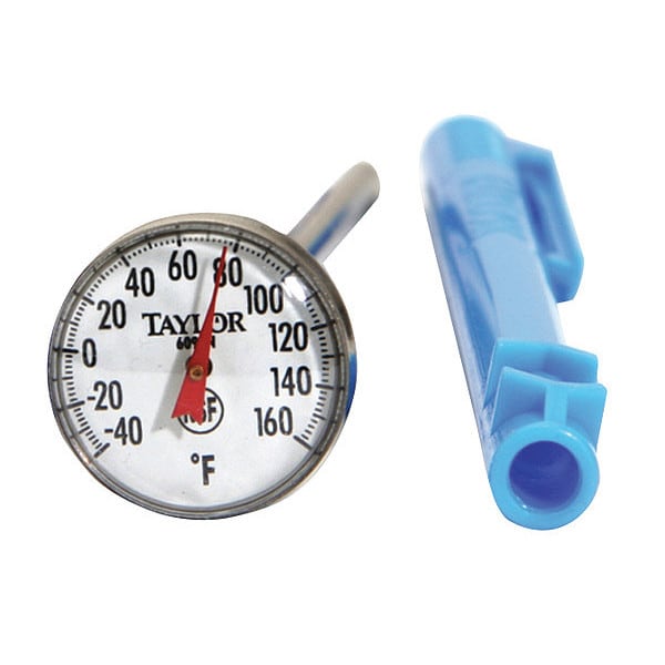 Taylor 5" Stem Analog Dial Pocket Thermometer, -40 Degrees to 160 Degrees F 6096L