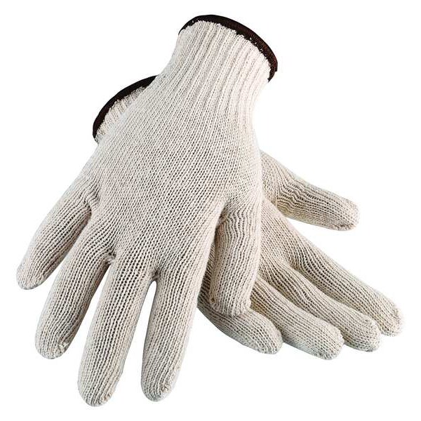 Condor 2UTZ7 0.70 String Knit Gloves, Cotton, White, Large