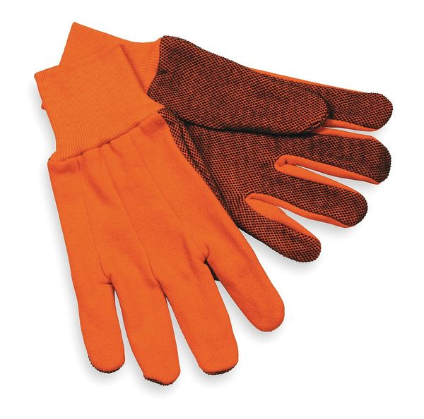 Condor Jersey Gloves, Poly/Cotten, L, High Visibility Orange, PR 2UUH9