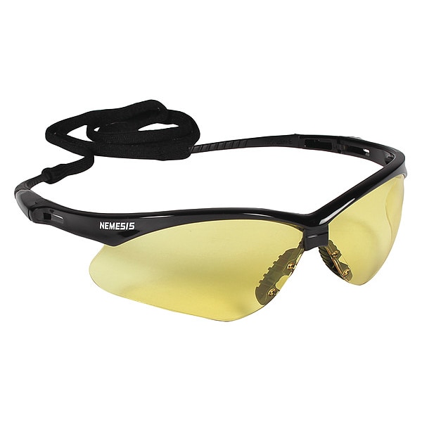Kleenguard Safety Glasses, Wraparound Amber Polycarbonate Lens, Scratch-Resistant 25659