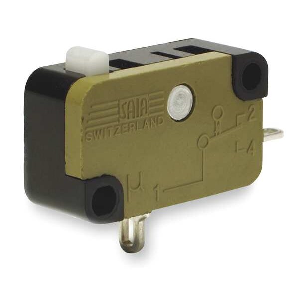 Saia Miniature Snap Action Switch, Pin, Plunger Actuator, SPDT, 25A @ 240V AC Contact Rating XGT2C-86-Z1