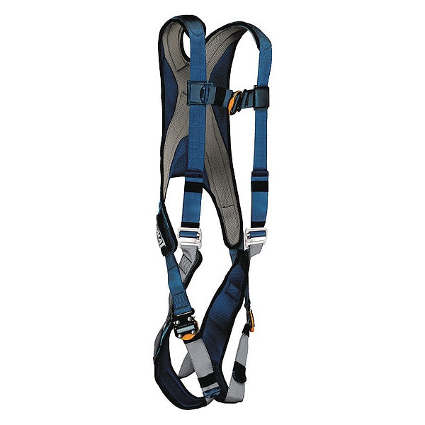 3M Dbi-Sala Full Body Harness, Vest Style, S, Polyester, Blue 1107975
