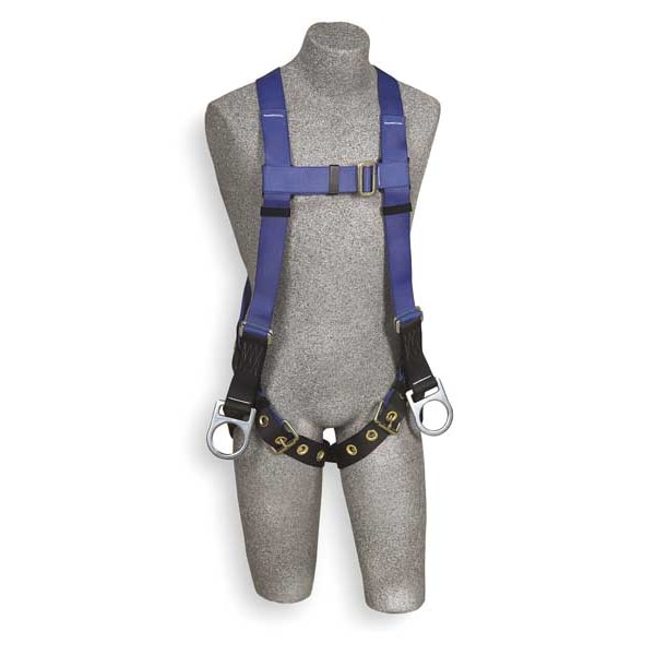3M Protecta Full Body Harness, Vest Style, XL, Polyester, Blue AB17560