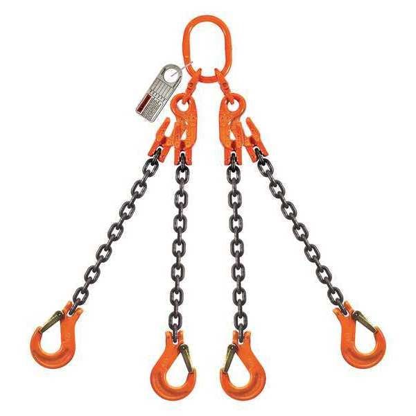 Pewag Chain Sling, G100, QOSXK, Alloy Steel, 5 ft. 7G100QOSXK/5 Zoro