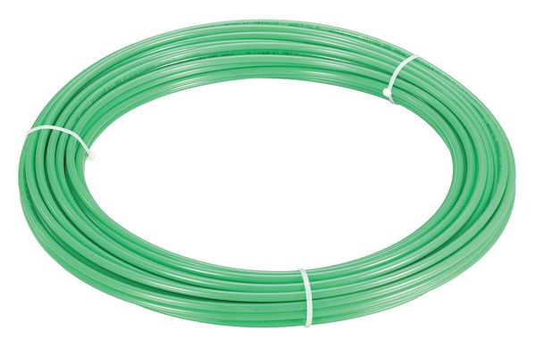 Zoro Select Tubing, 1/4" OD, Nylon, Green, 100 Ft 2VDX6