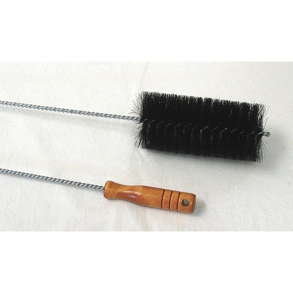 Tough Guy Furnace Boiler Brush, 36 in L Handle, 6 in L Brush, Wood, Twisted Wire, 42 in L Overall 2VNC1