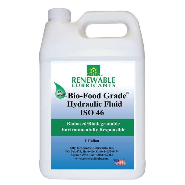 Renewable Lubricants BioFood Grade Hydraulic Fluid, 1 gal., ISO 46