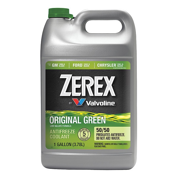 Zerex Antifreeze Coolant, Bottle, 1 gal, Ready to Use, Pre-Diluted
