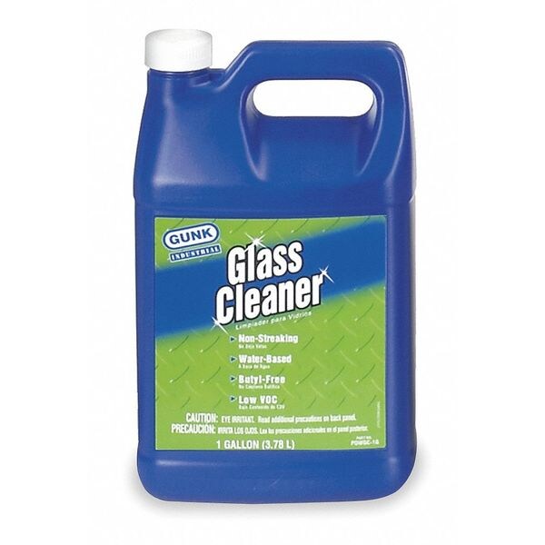 Gunk Industrial 1 gal Glass Cleaner Plastic Bottle, Colorless Liquid