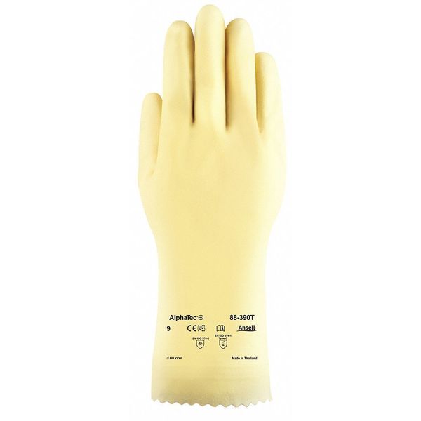 Ansell 12" Chemical Resistant Gloves, Natural Rubber Latex/Neoprene, 8, 1 PR 88-390