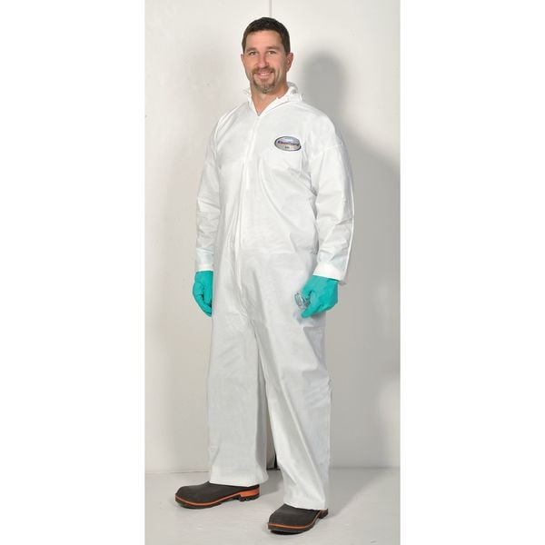 Kleenguard Liq Parti Covall Hood ZipFrnt Elas WrisAnkl WHT 3X 25