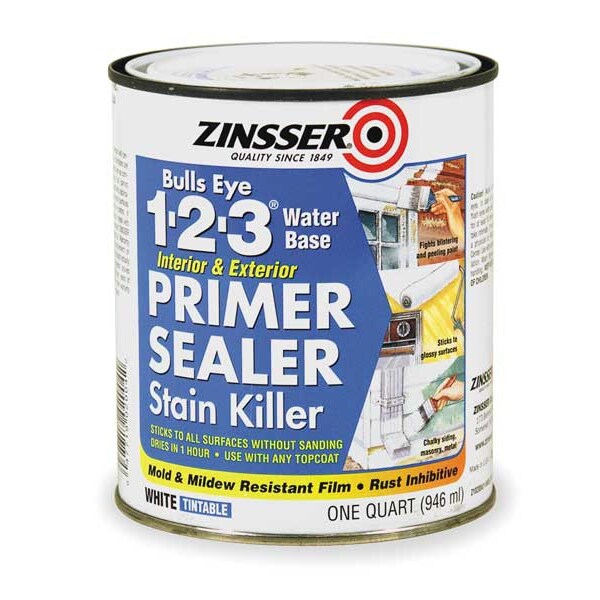 Zinsser Bulls Eye Zero VOC Interior/Exterior Primer, White,, 60 OFF