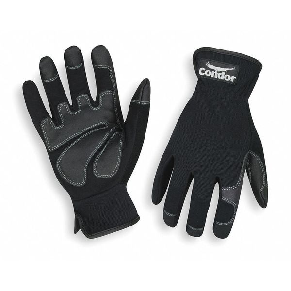Condor Mechanics Gloves, S, Black, Spandex/Nylon 2XRR8