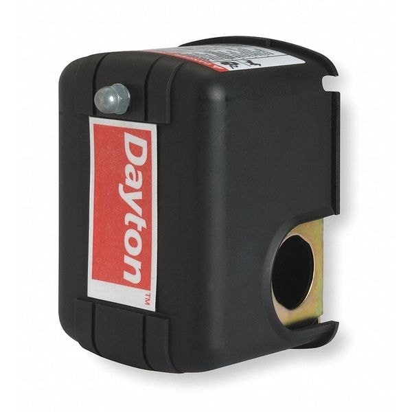 Dayton Pressure Switch, (1) Port, 1/4 in FNPS, DPST, 20 to 100 psi, Standard Action 2YCD8