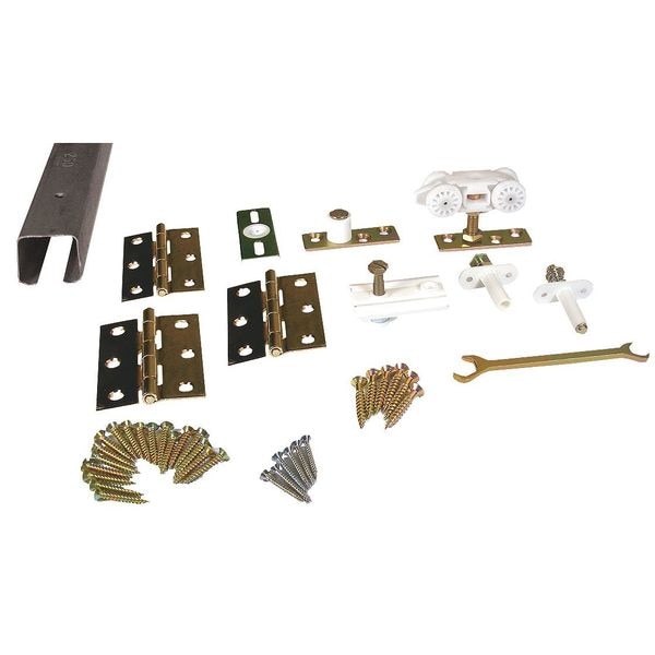 Pemko Folding Door Track & Hardware Kit, 48"L x 15/16"W (HF2/100A/4