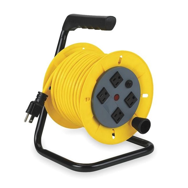 928506-7 LumaPro 25 ft. Extension Cord Reel; 125 VAC; Yellow Reel Color