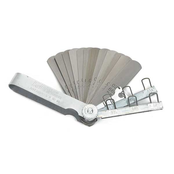 Gearwrench 12 Blade Feeler Gauge Set & 6 Wire Spark Plug Gap 164 Zoro