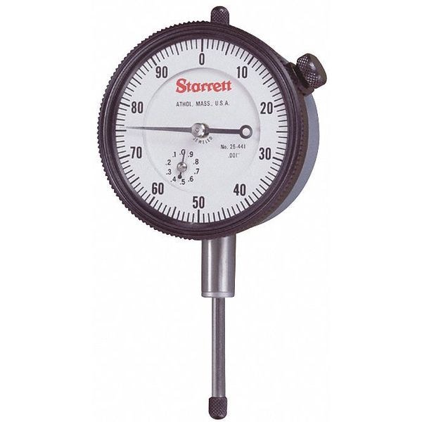 Starrett Dial Indicator, 0 to 1 In, 0100 25441J Zoro
