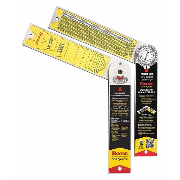 Starrett Combination Miter Protractor, 12 In CP505A12 Zoro