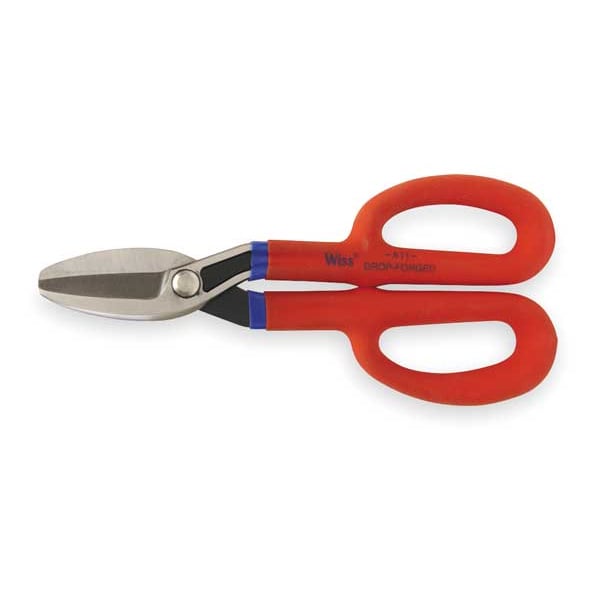 Crescent Wiss Tinners Snip, Straight, 9 3/4 in, Hot Drop Forged Tool Steel A11N