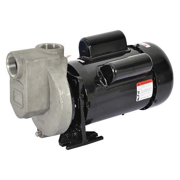 Dayton Self Priming Centrifugal Pump, 3/4 hp, 115/208 to 230V AC, 1 Phase, 52 ft Max Head 2ZXR8