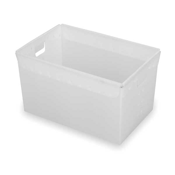 Diversi-Plast Nesting Container, Natural, Polyethylene, 23 in L, 15 5/8 in W, 16 in H, 2.48 cu ft Volume Capacity 39821
