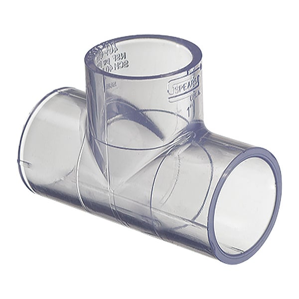 Harvel Clear H401015LS 63.94 11/2" Solvent PVC Tee Sched 40
