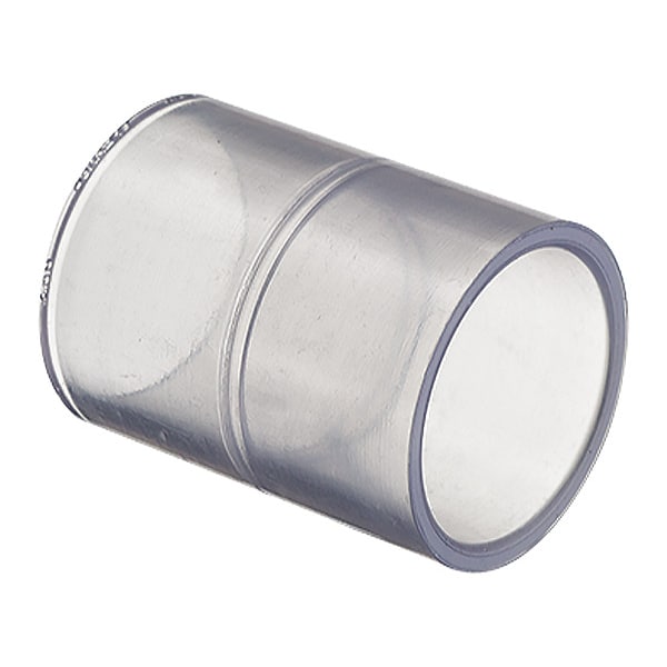 Zoro Select PVC Coupling, Solvent x Solvent, 1-1/2 in Pipe Size H429015LS
