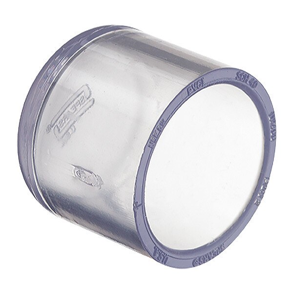 Zoro Select PVC Cap, Solvent, 3/4 in Pipe Size H447007LS