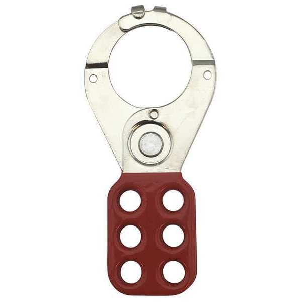 Condor Lockout Hasp, Red, Steel, 6 Max. No. of Padlocks, 3/8 in Max ...
