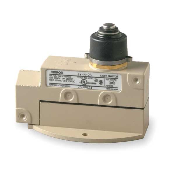 Omron Limit Switch, Plunger, SPDT, 10A @ 480V AC, Actuator Location: Top ZVN2S