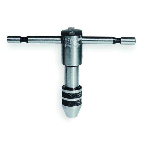 T Handle Tap Wrench, Ratchet, 7/32-1/2 In