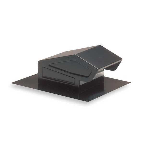 Broan 636 17.00 Roof Cap With Built In Damper, Round Duct, Black