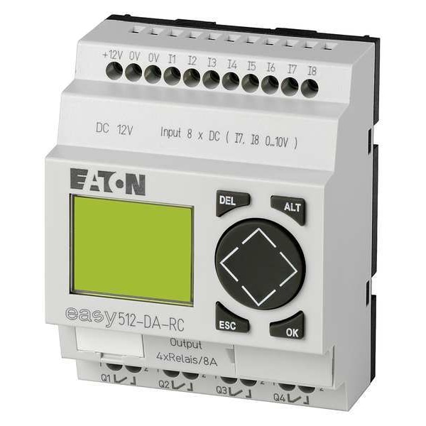 Eaton Control Relay, 8 Inputs, 4 Outputs EASYE4UC12RC1 Zoro
