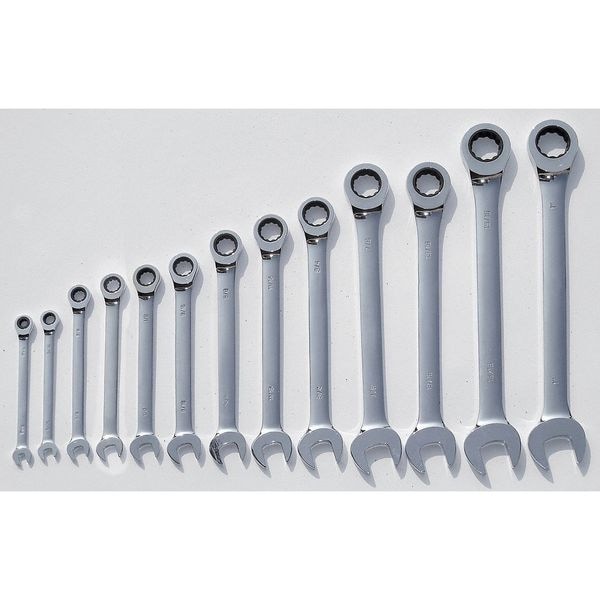 Westward Ratcheting Wrench Set, Combination 20PH05 Zoro