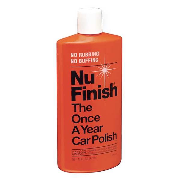NU FINISH Car Polish,Liquid,White,8.5 pH,16 oz. (NF76) Zoro