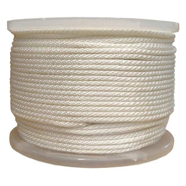 Zoro Select Rope, 3/16 in. x 500 ft., Solid Braided 20TL67