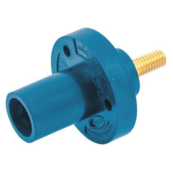 Hubbell Receptacle, Stud, Blu, 150AC/DC, Male HBL15MRSBL