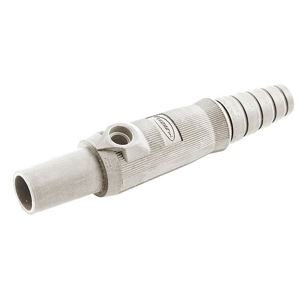 Hubbell Single Pole Connector, Female, White HBL15FBW Zoro