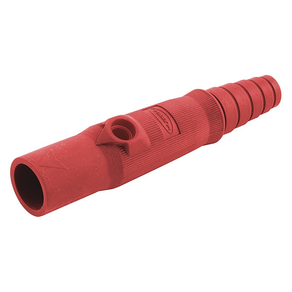 Hubbell Single Pole Connector, Male, Red HBL15MBR Zoro