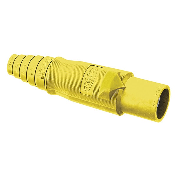 Hubbell Single Pole Connector, Male, Yellow HBLMBY Zoro
