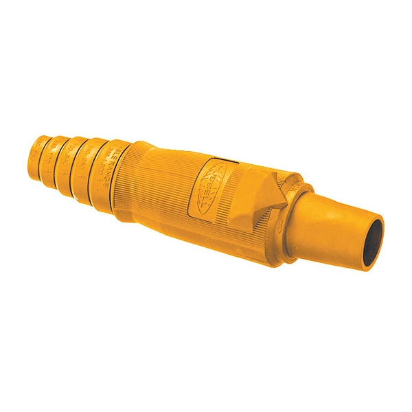 Hubbell Single Pole Connector, Female, Orange HBLFBO Zoro