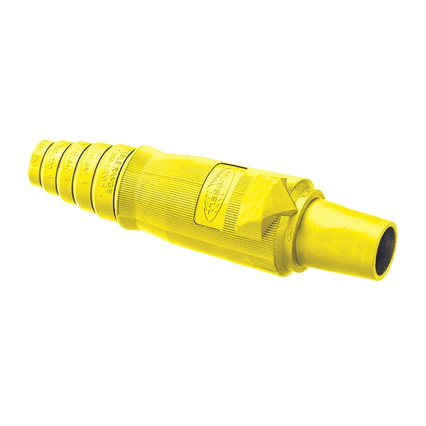 Hubbell Single Pole Connector, Female, Yellow HBLFBY Zoro