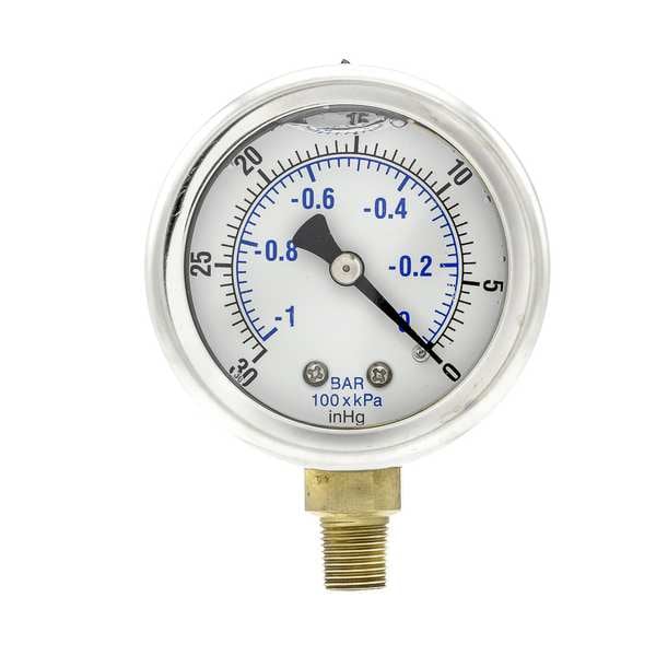 Pic Gauges Vacuum Gauge, 1/8 in. NPT, 2 in. 201L208A Zoro